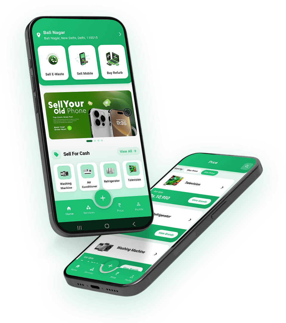 Kabad Hatao app — home और price screens